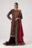 Maria B Shadmani Retro Couture Yarizeh magenta and purple sharara set with intricate embellishment