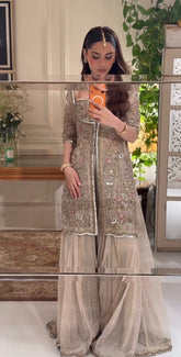 Haris Shakeel - Aleena Khan (Champagne Onion Pink Colour Customised) - Eemie's Studio