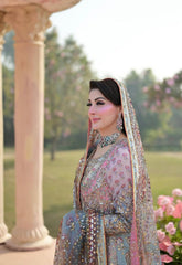 Nomi Ansari - Maryam Nawaz Pastel outfit - Eemie's Studio