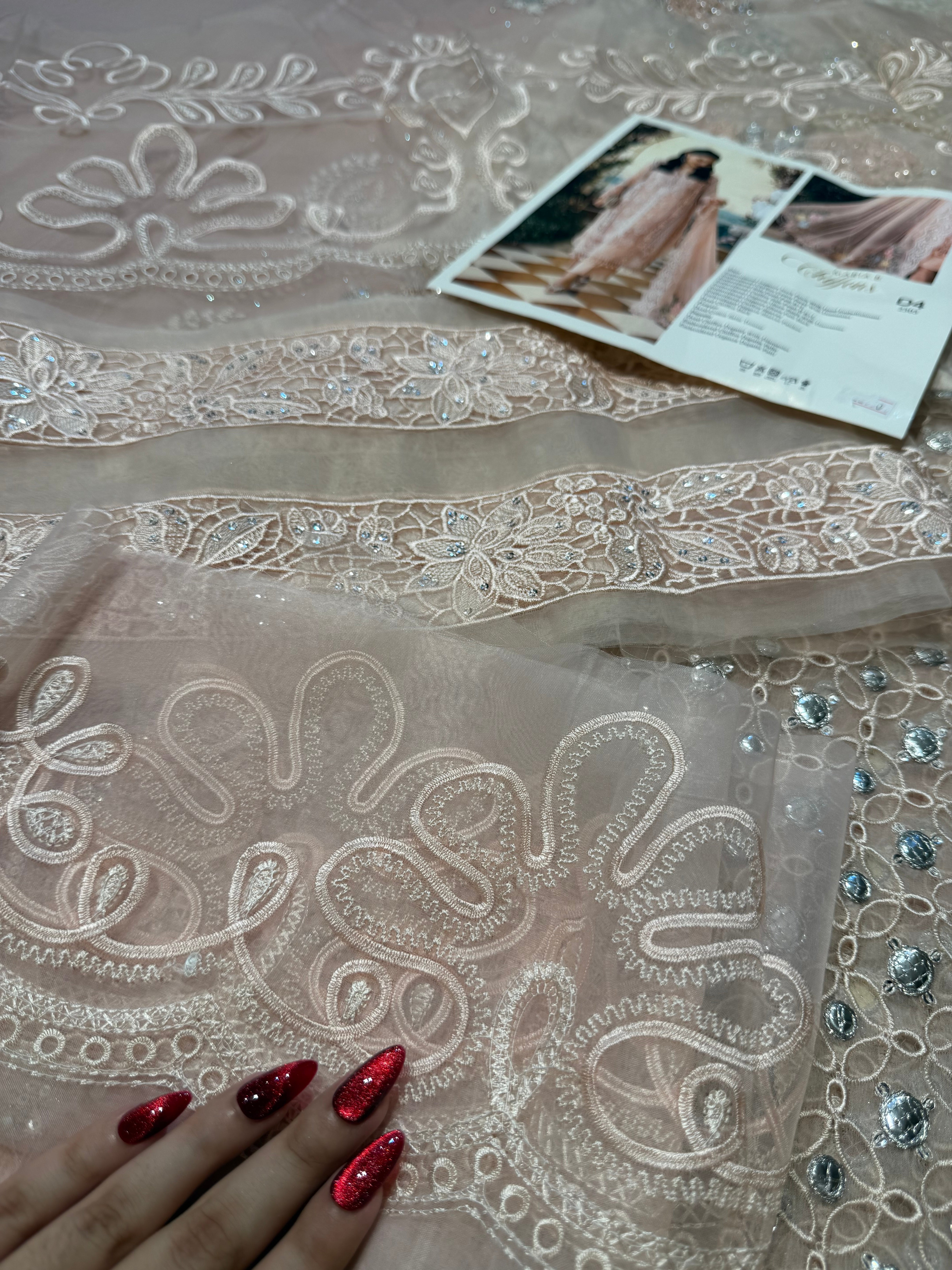 Maria.B Chiffons MPC-26-104-Peach Pink