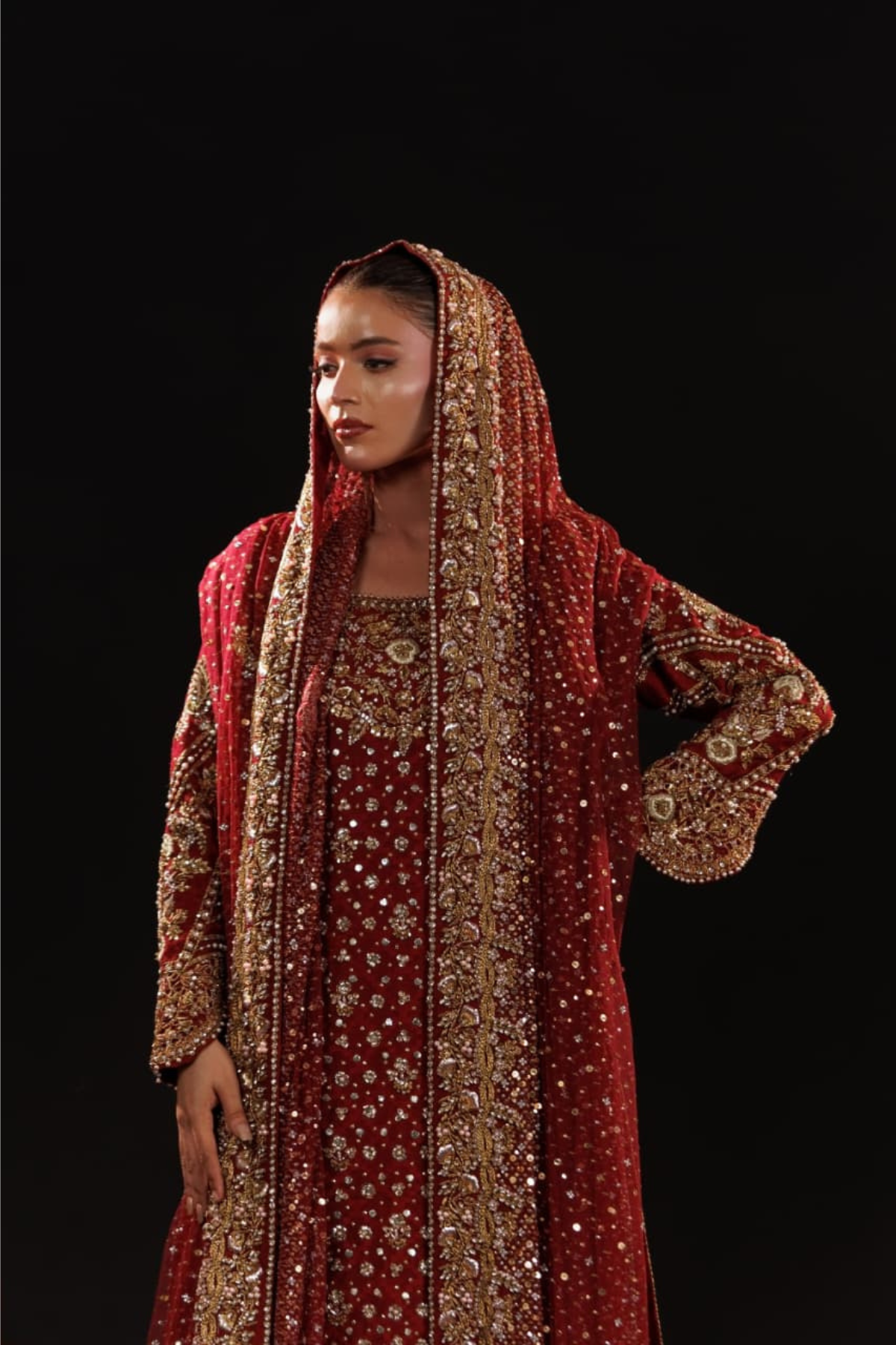Usama Silk - Crimson Jewelcourt