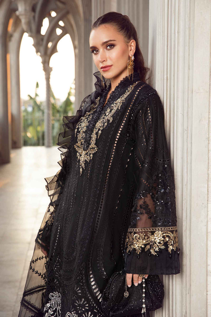 Maria B Embroidered Lawn Suit Unstitched 3 Piece MB24E D-03 - Luxury Collection