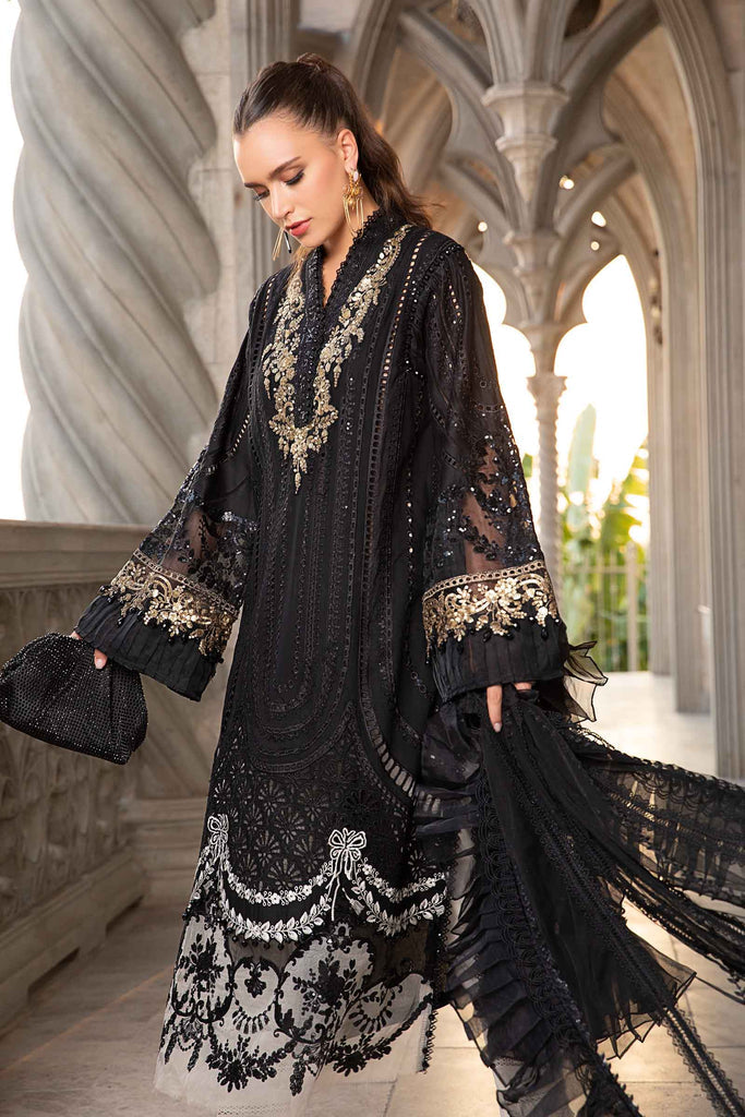 Maria B Embroidered Lawn Suit Unstitched 3 Piece MB24E D-03 - Luxury Collection