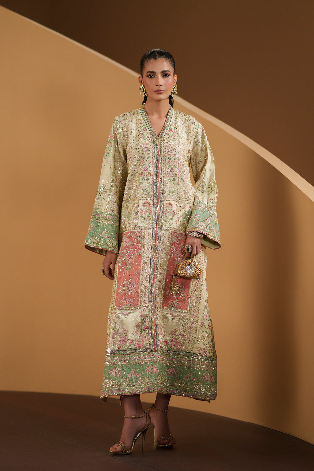 Ethnc - Matcha Kaftan Kameez set Secondary image