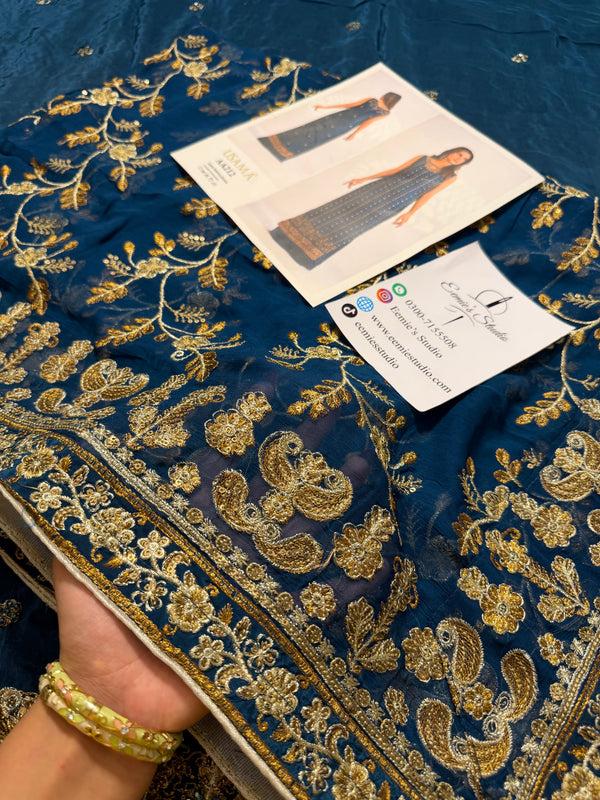 Usama Silk - Teal Luxe
