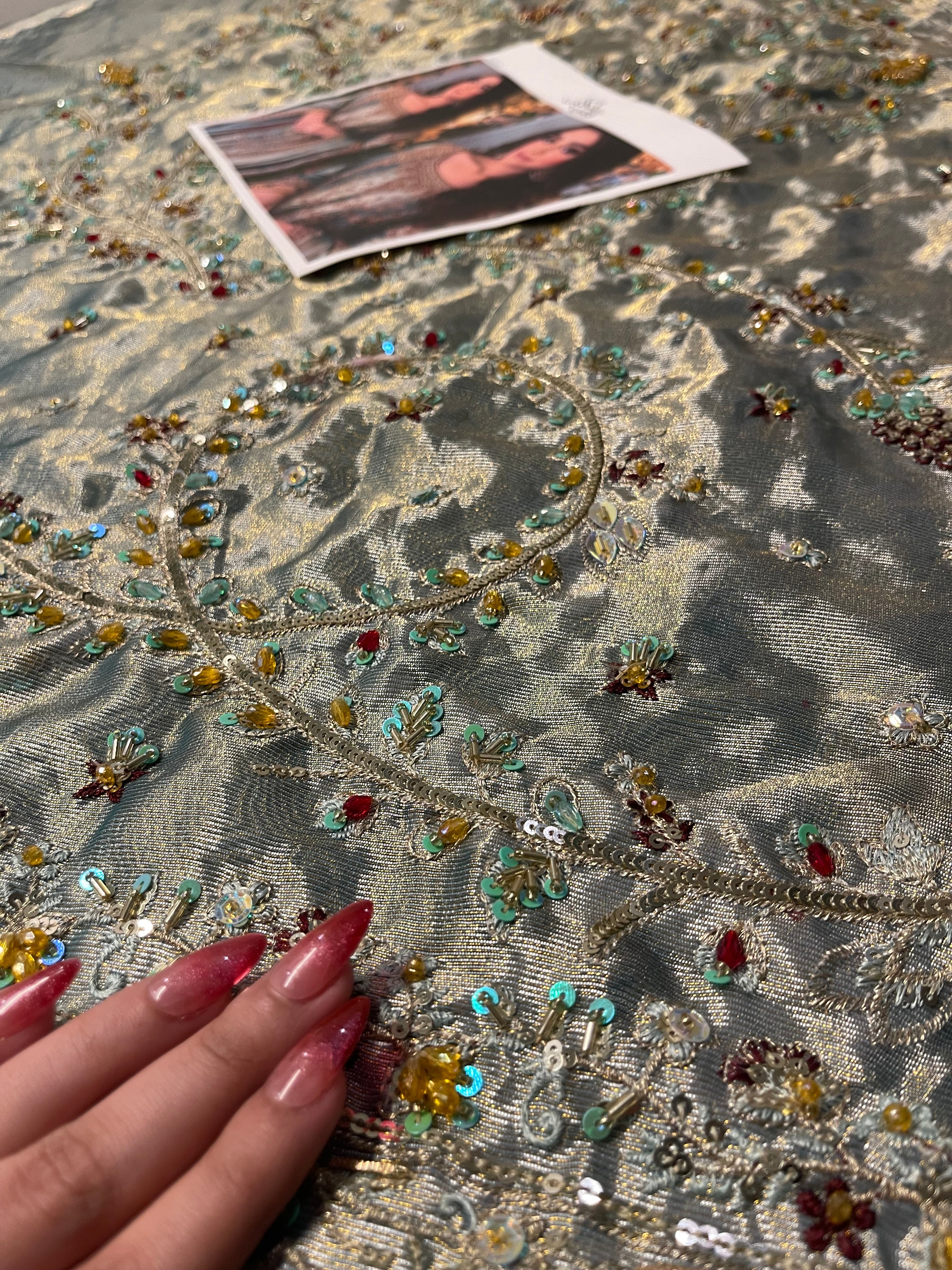 Haris Shakeel - Lama series (Aqua/Teal outift)