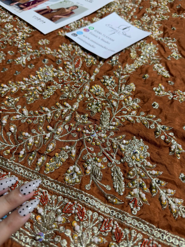 Zeeshan Danish - Rust & Burgundy