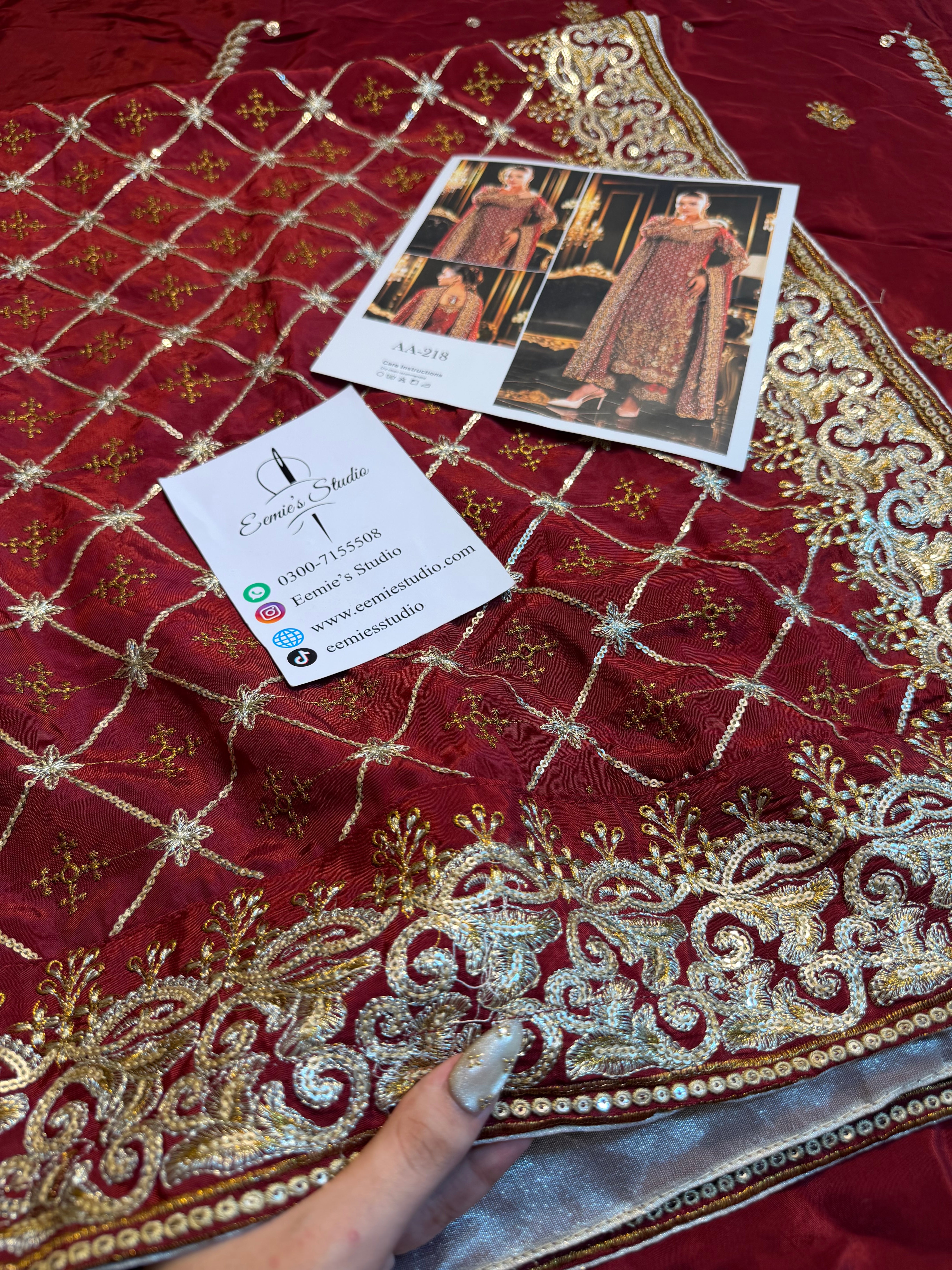 Usama Silk - Crimson Jewelcourt