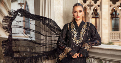 Maria B Embroidered Lawn Suit Unstitched 3 Piece MB24E D-03 - Luxury Collection