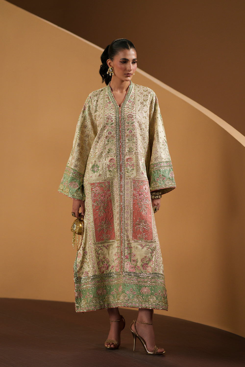 Ethnc - Matcha Kaftan Kameez set