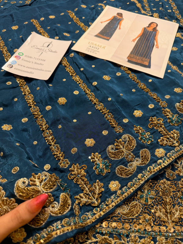 Usama Silk - Teal Luxe