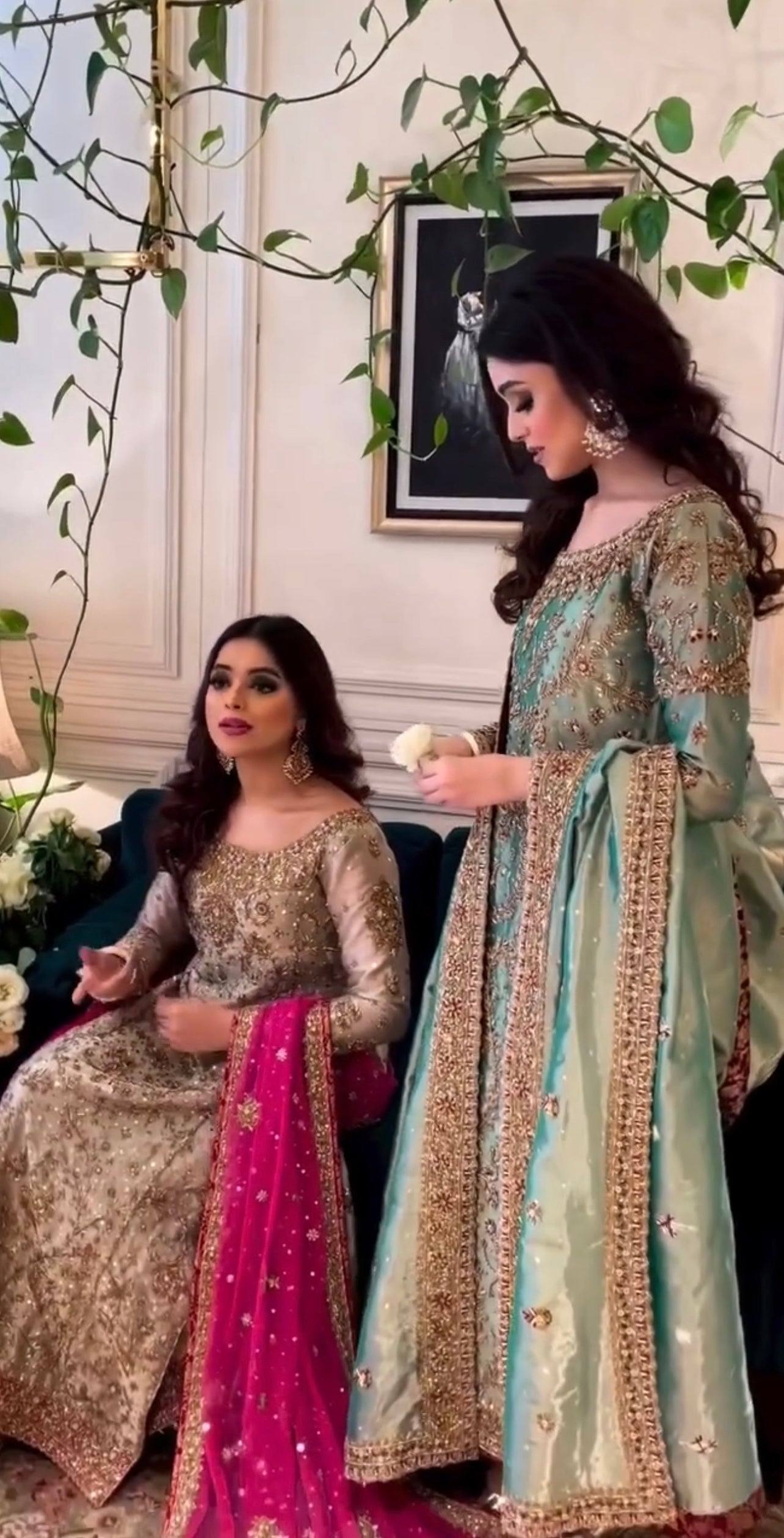 Haris Shakeel - Lama series (Aqua/Teal outift)