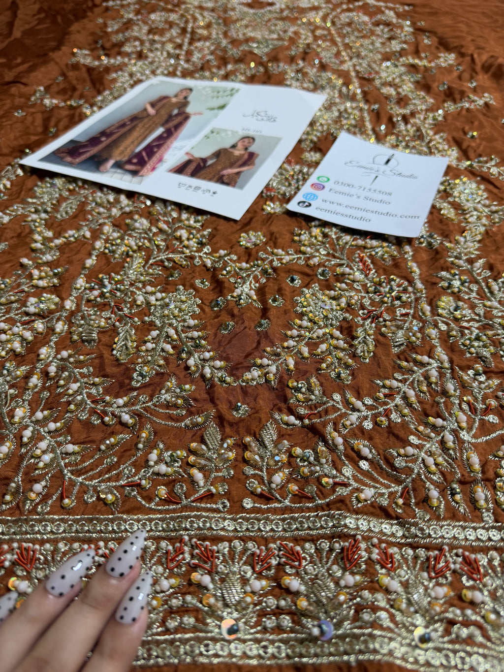 Zeeshan Danish - Rust & Burgundy