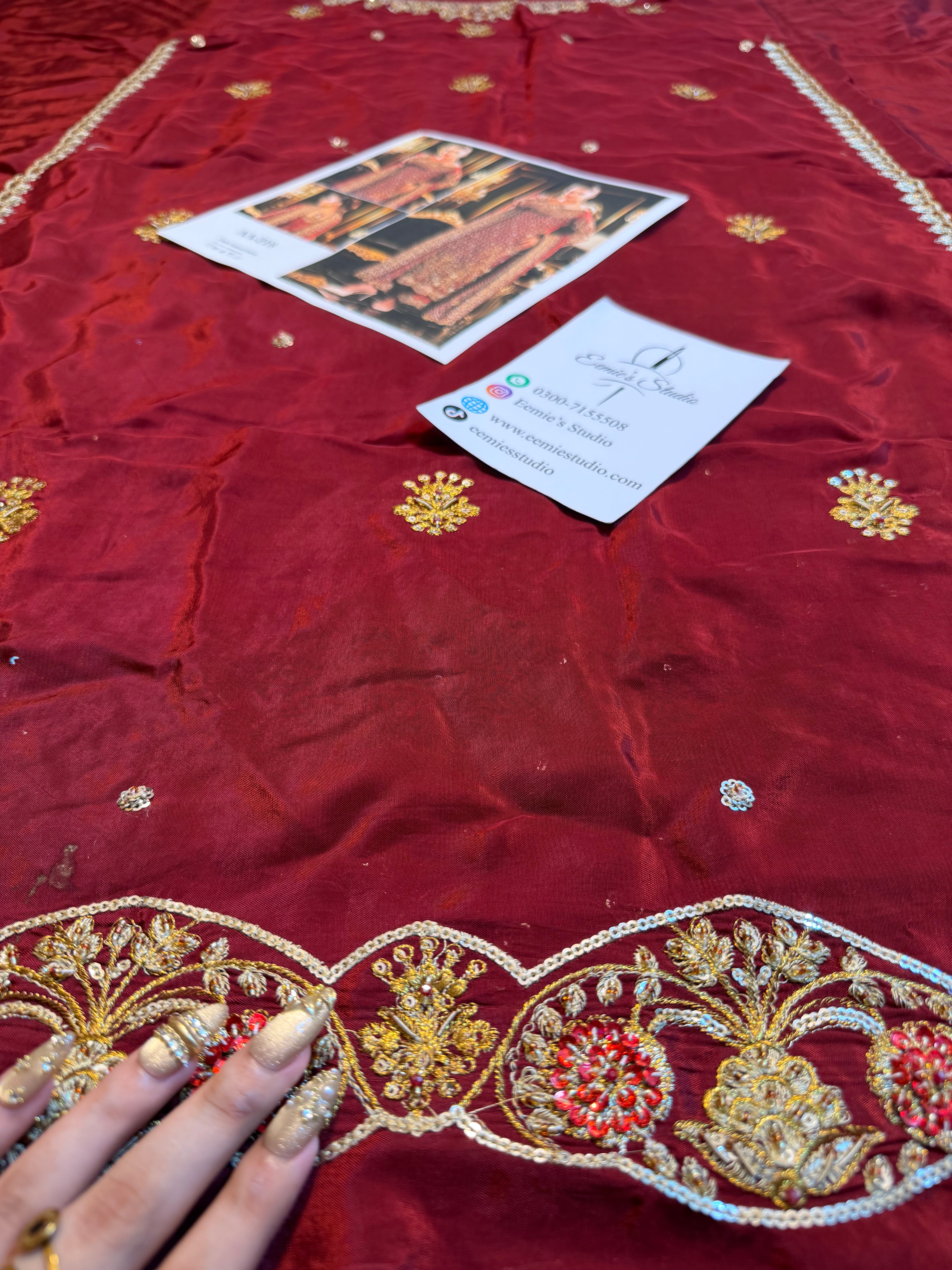 Usama Silk - Crimson Jewelcourt