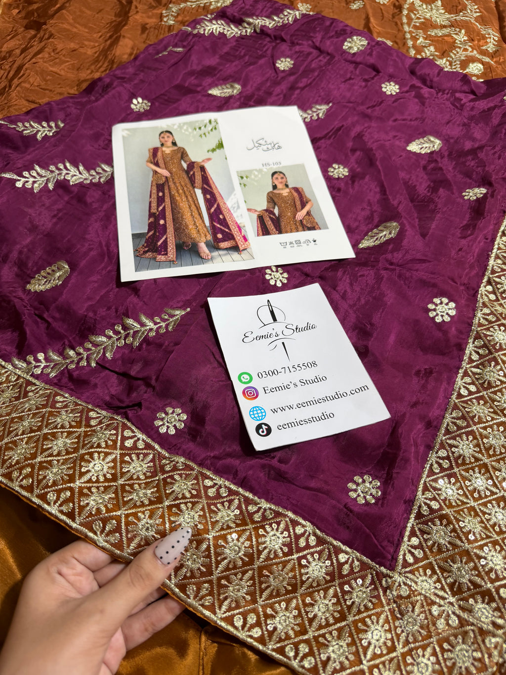Zeeshan Danish - Rust & Burgundy
