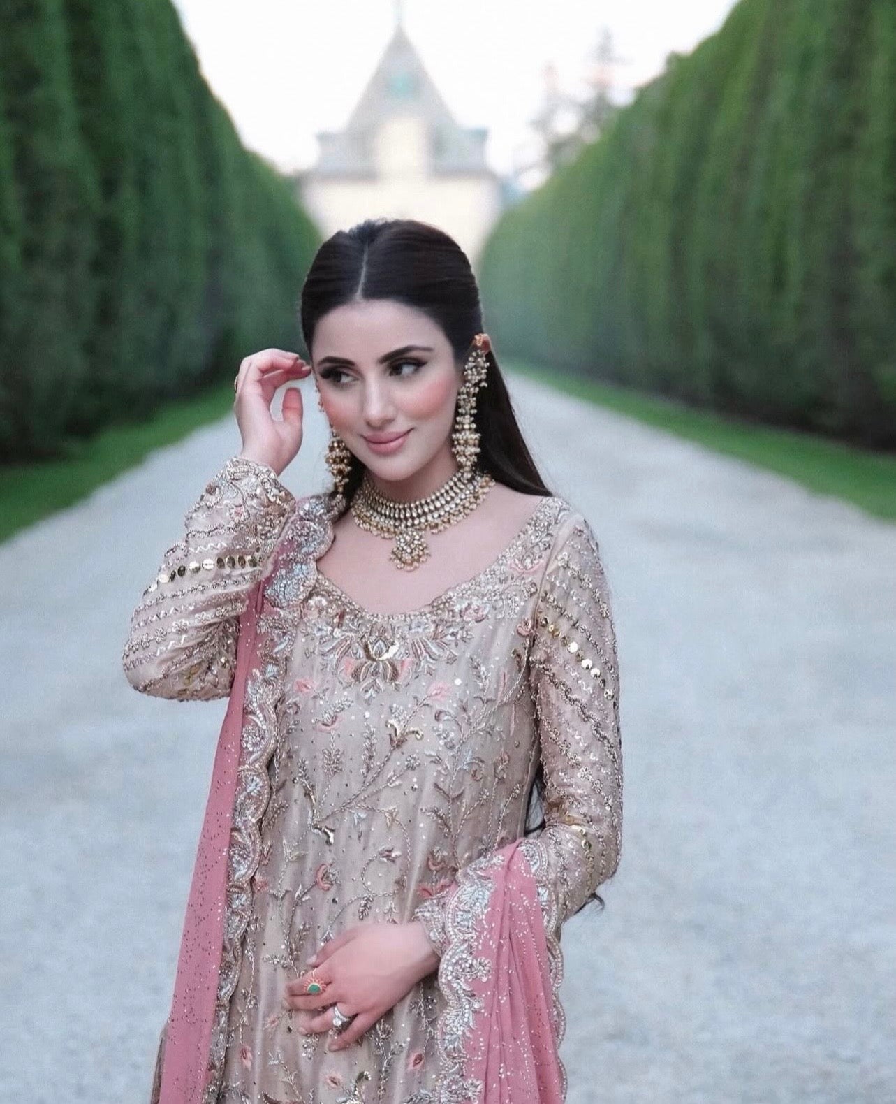 Shazia Kiyani - Champagne and Peach
