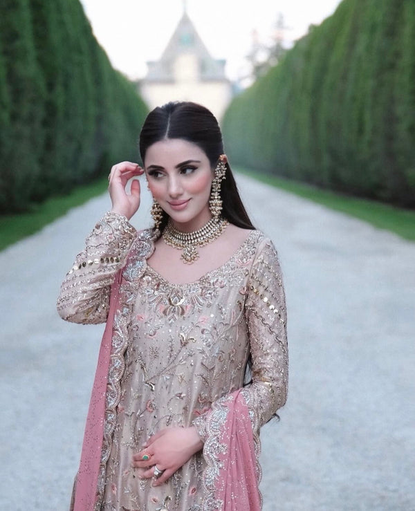 Shazia Kiyani - Champagne and Peach