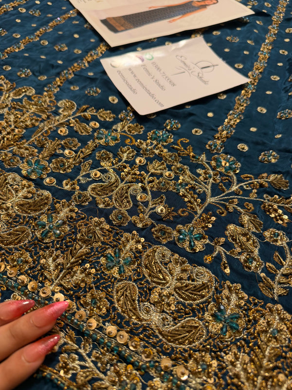 Usama Silk - Teal Luxe