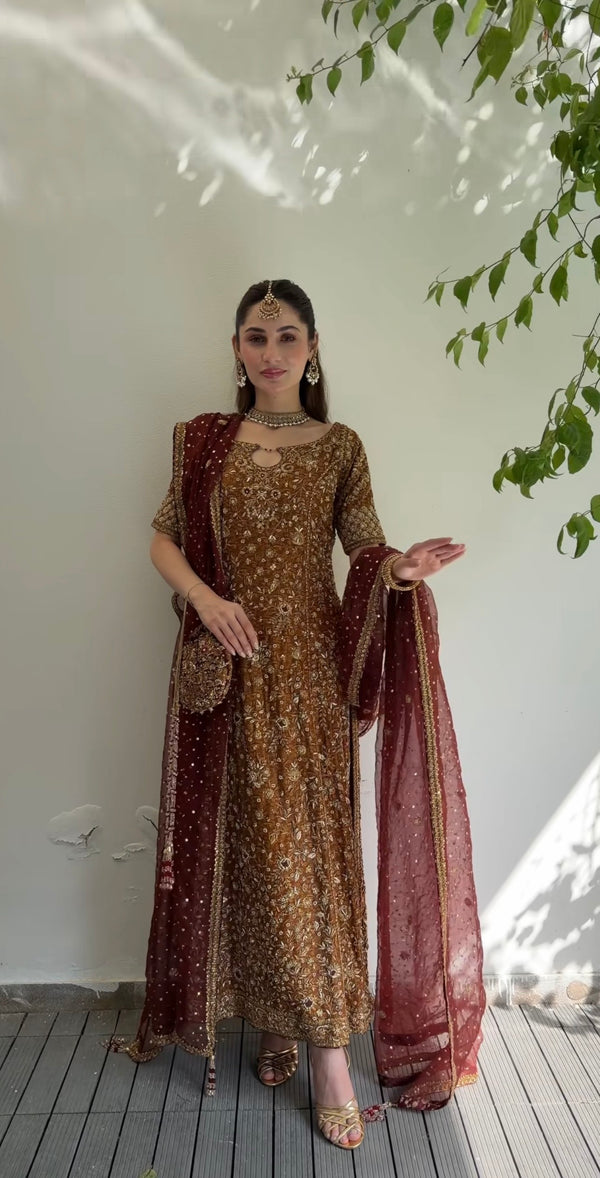 Zeeshan Danish - Rust & Burgundy