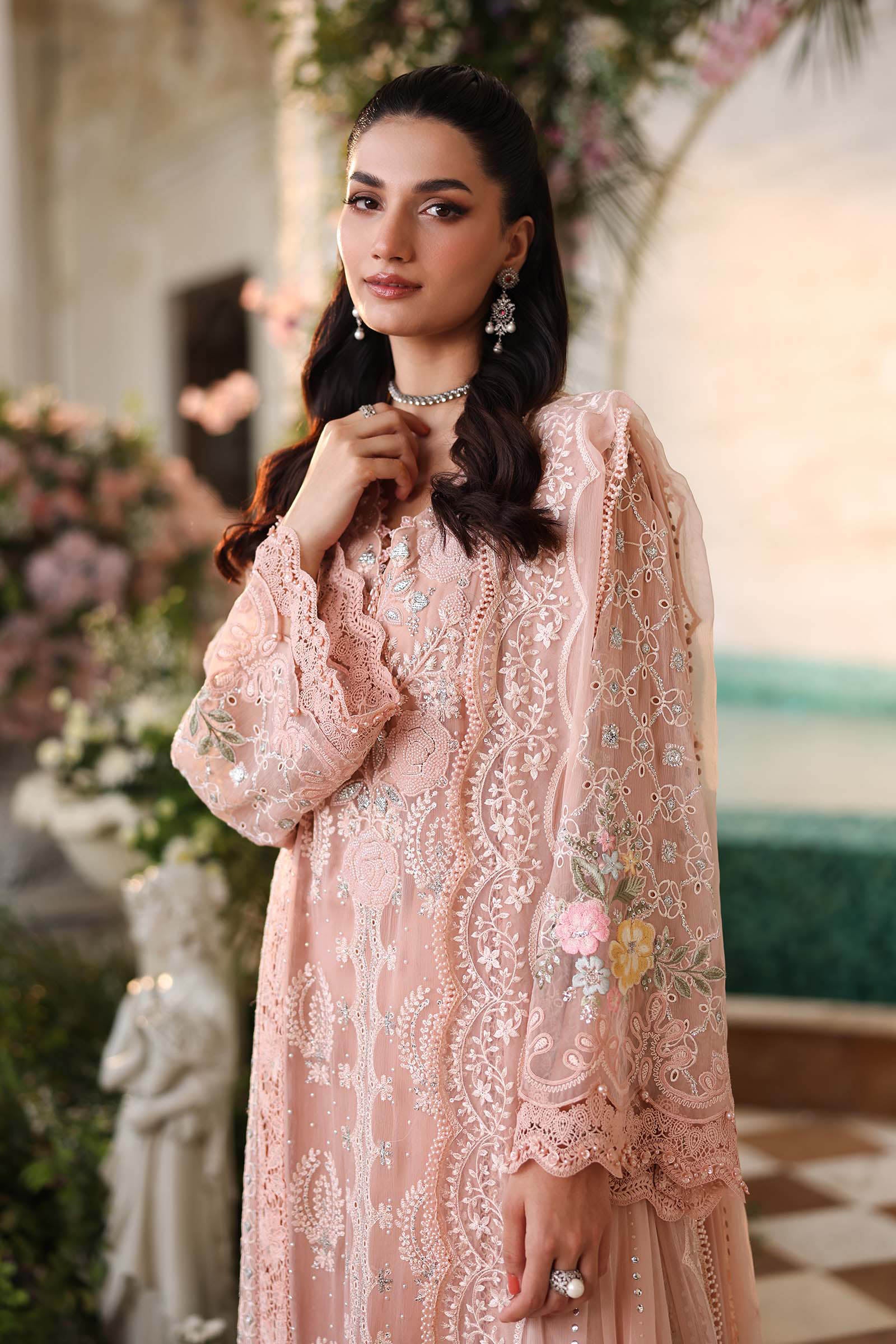 Maria.B Chiffons MPC-26-104-Peach Pink