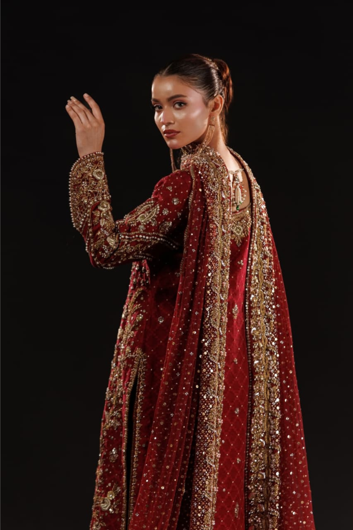 Usama Silk - Crimson Jewelcourt