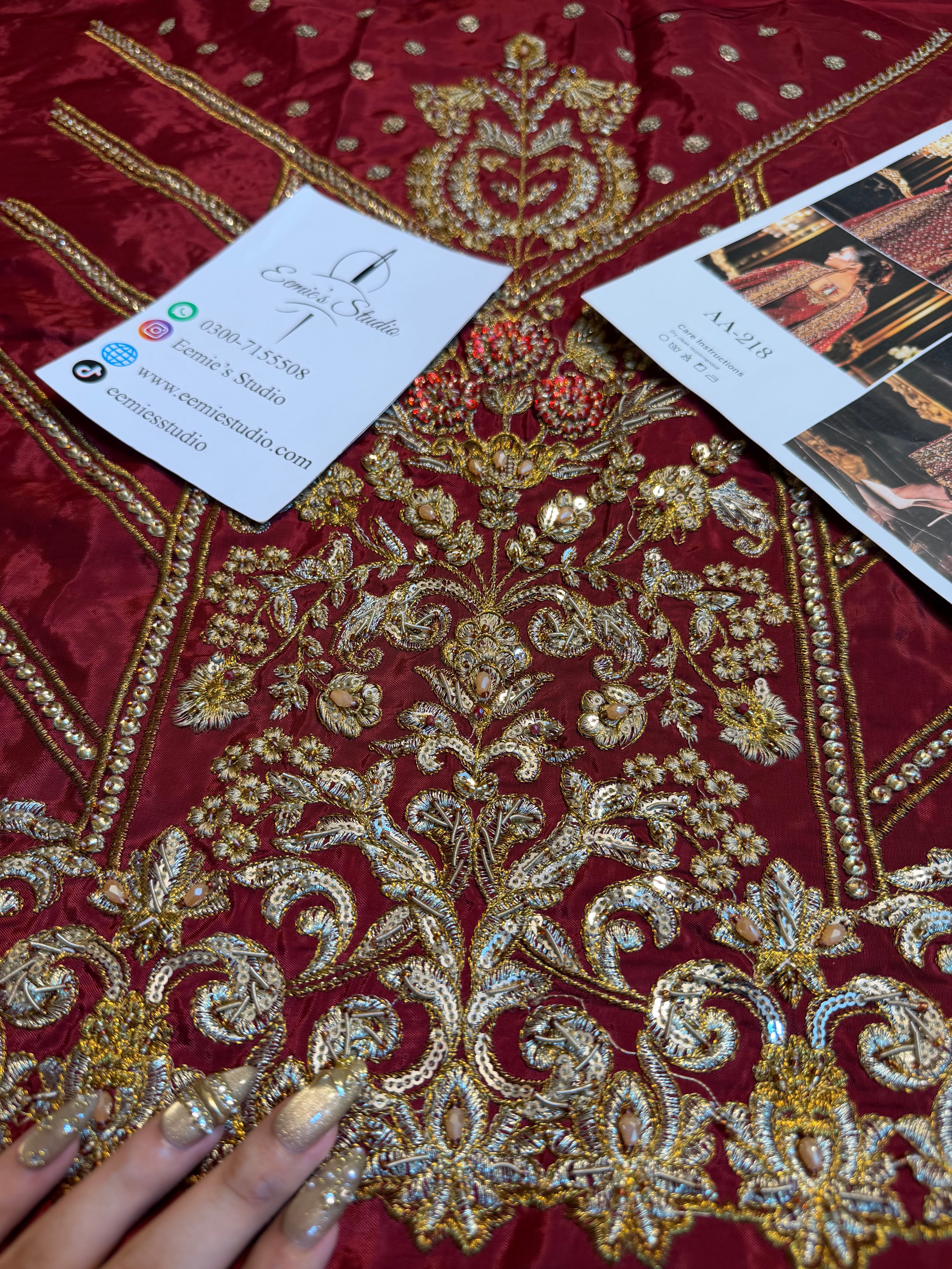 Usama Silk - Crimson Jewelcourt