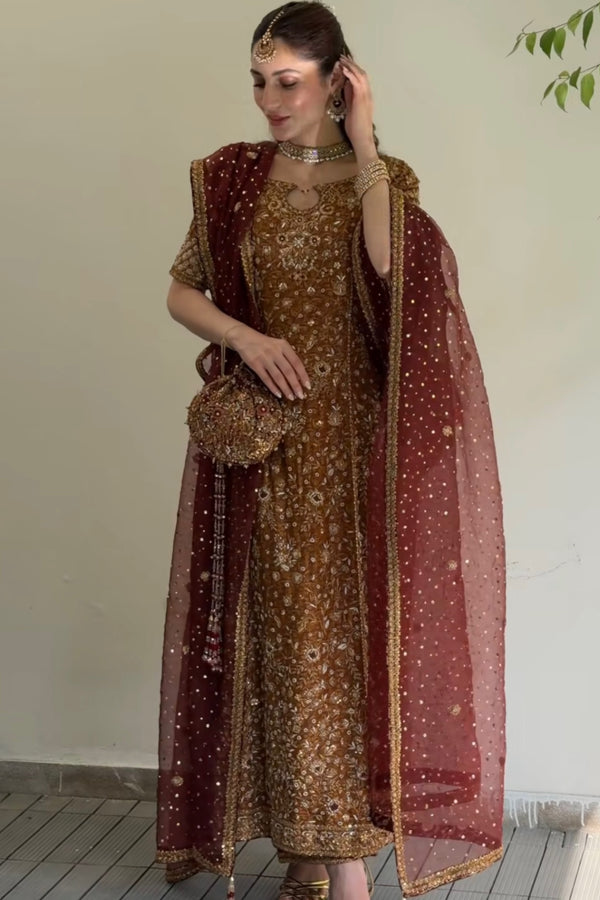 Zeeshan Danish - Rust & Burgundy