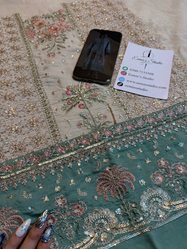 Ethnc - Matcha Kaftan Kameez set