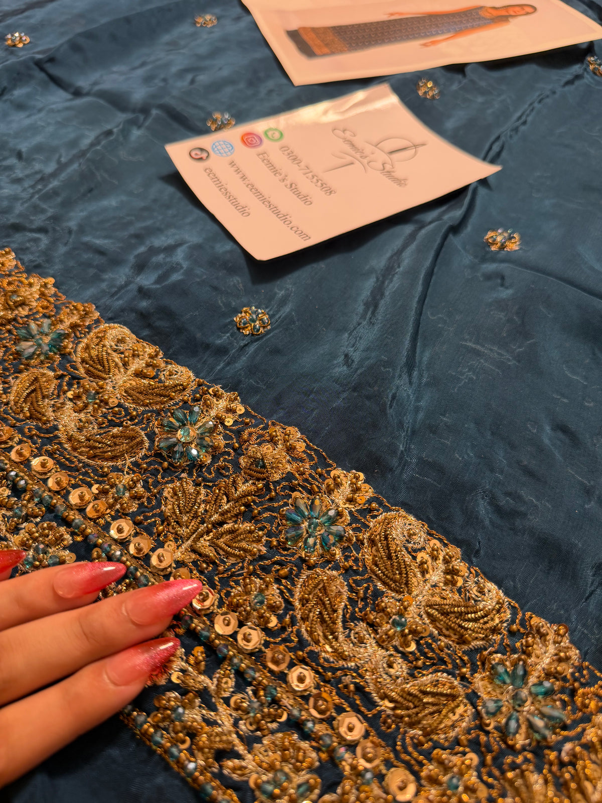 Usama Silk - Teal Luxe