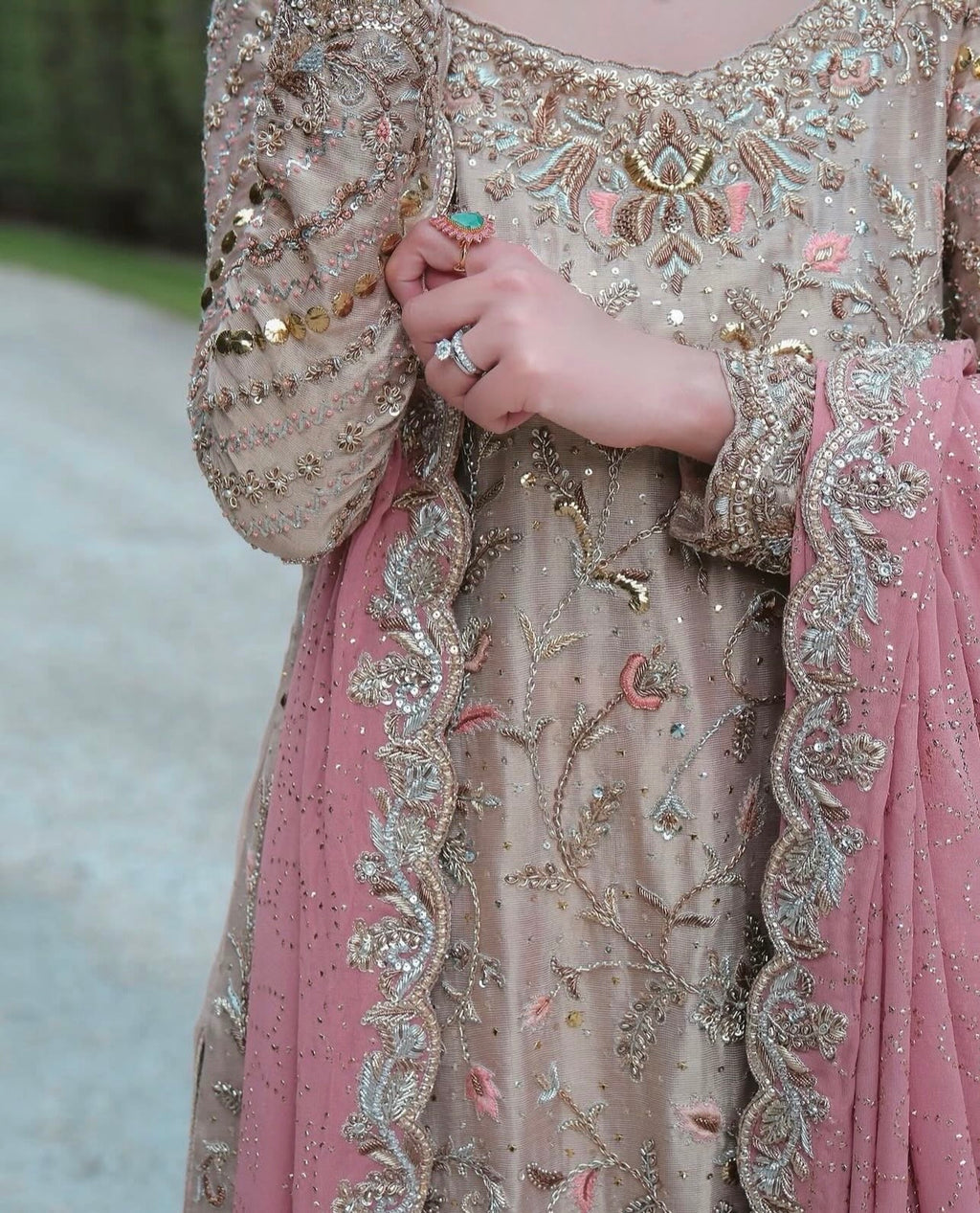 Shazia Kiyani - Champagne and Peach