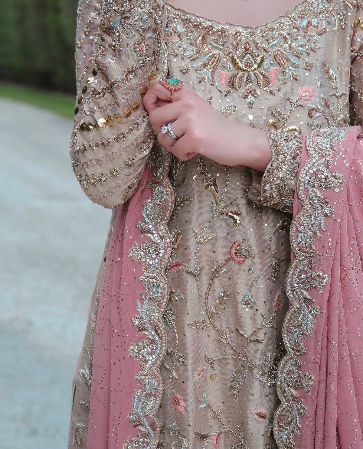 Shazia Kiyani - Champagne and Peach