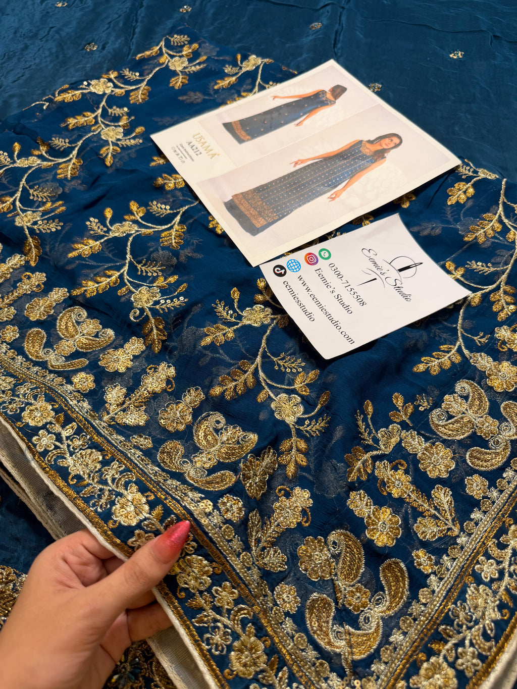 Usama Silk - Teal Luxe