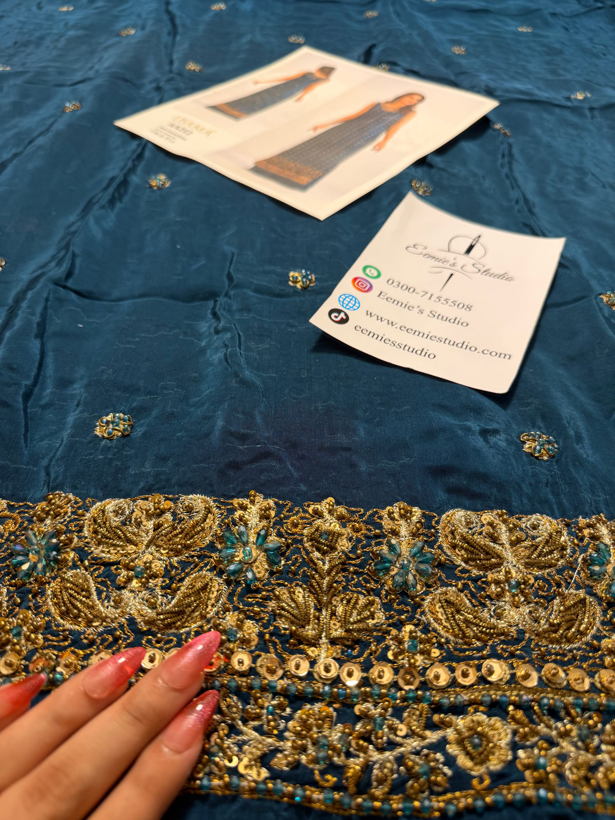 Usama Silk - Teal Luxe