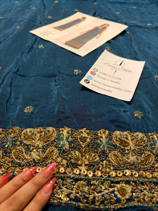 Usama Silk - Teal Luxe