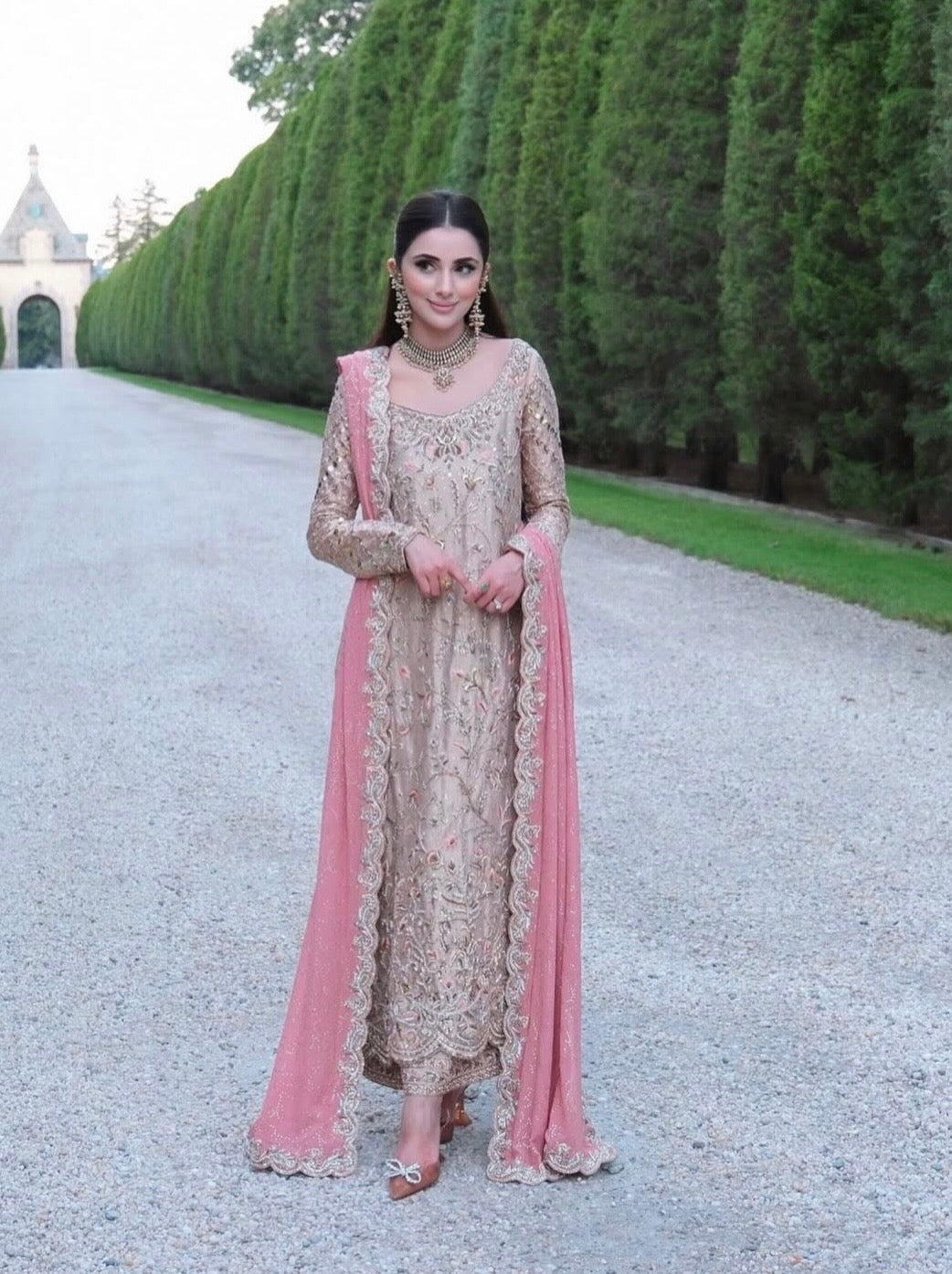 Shazia Kiyani - Champagne and Peach