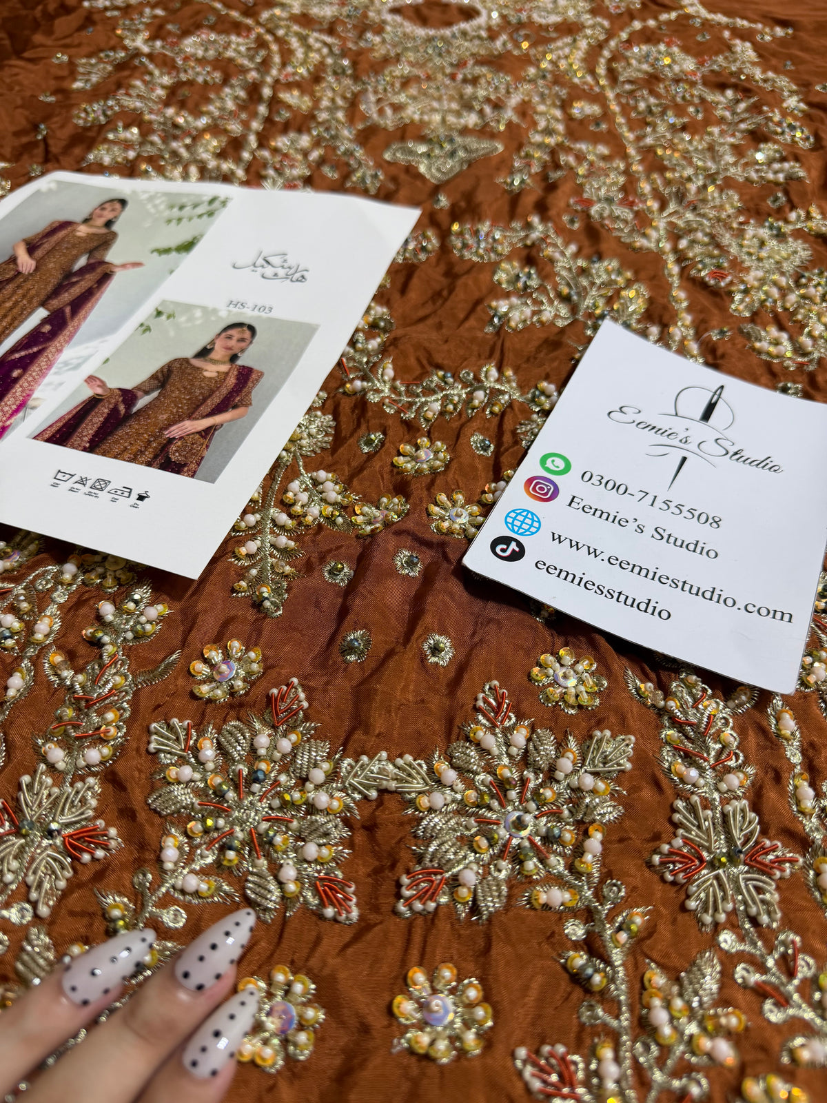 Zeeshan Danish - Rust & Burgundy