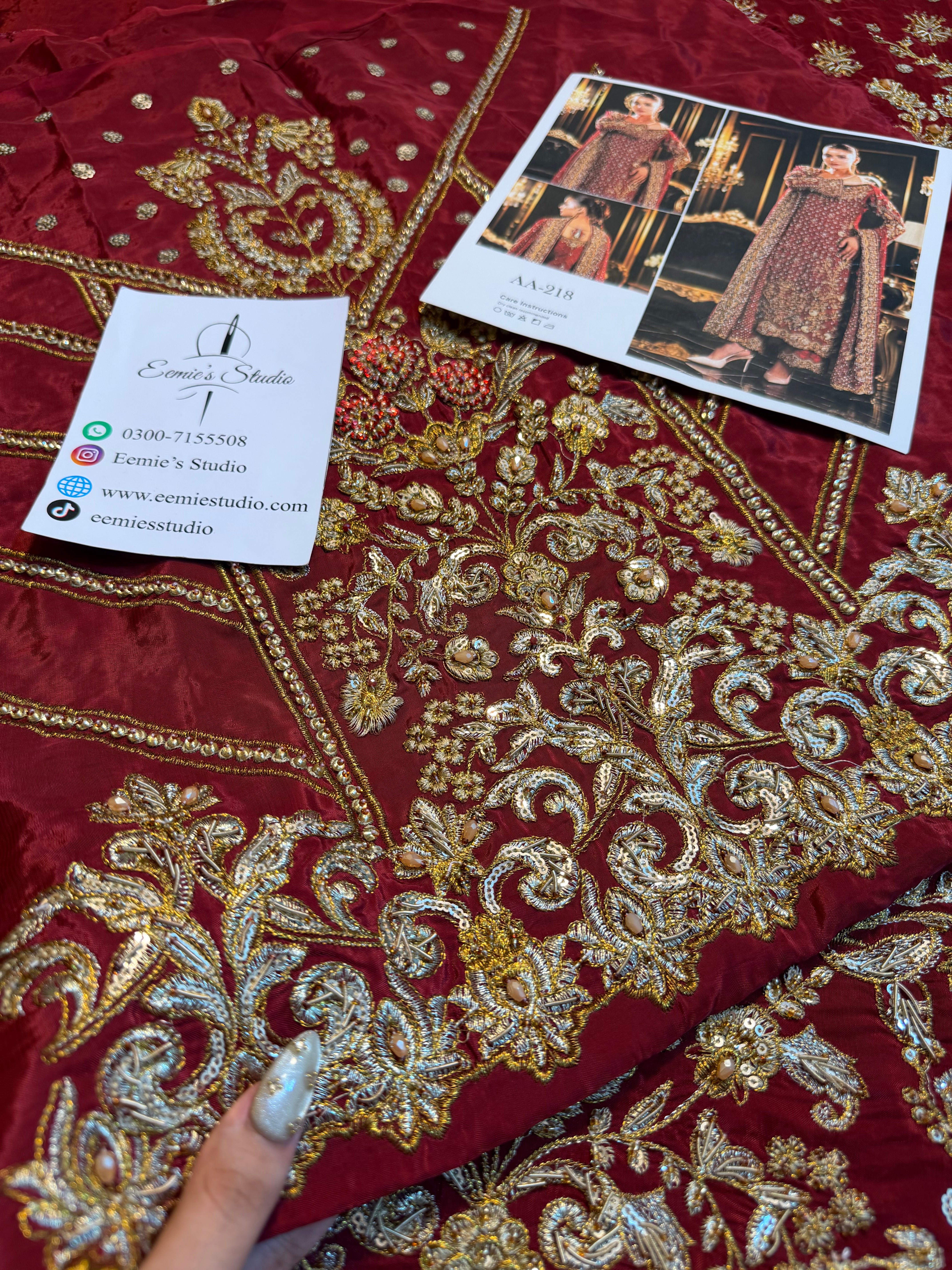 Usama Silk - Crimson Jewelcourt