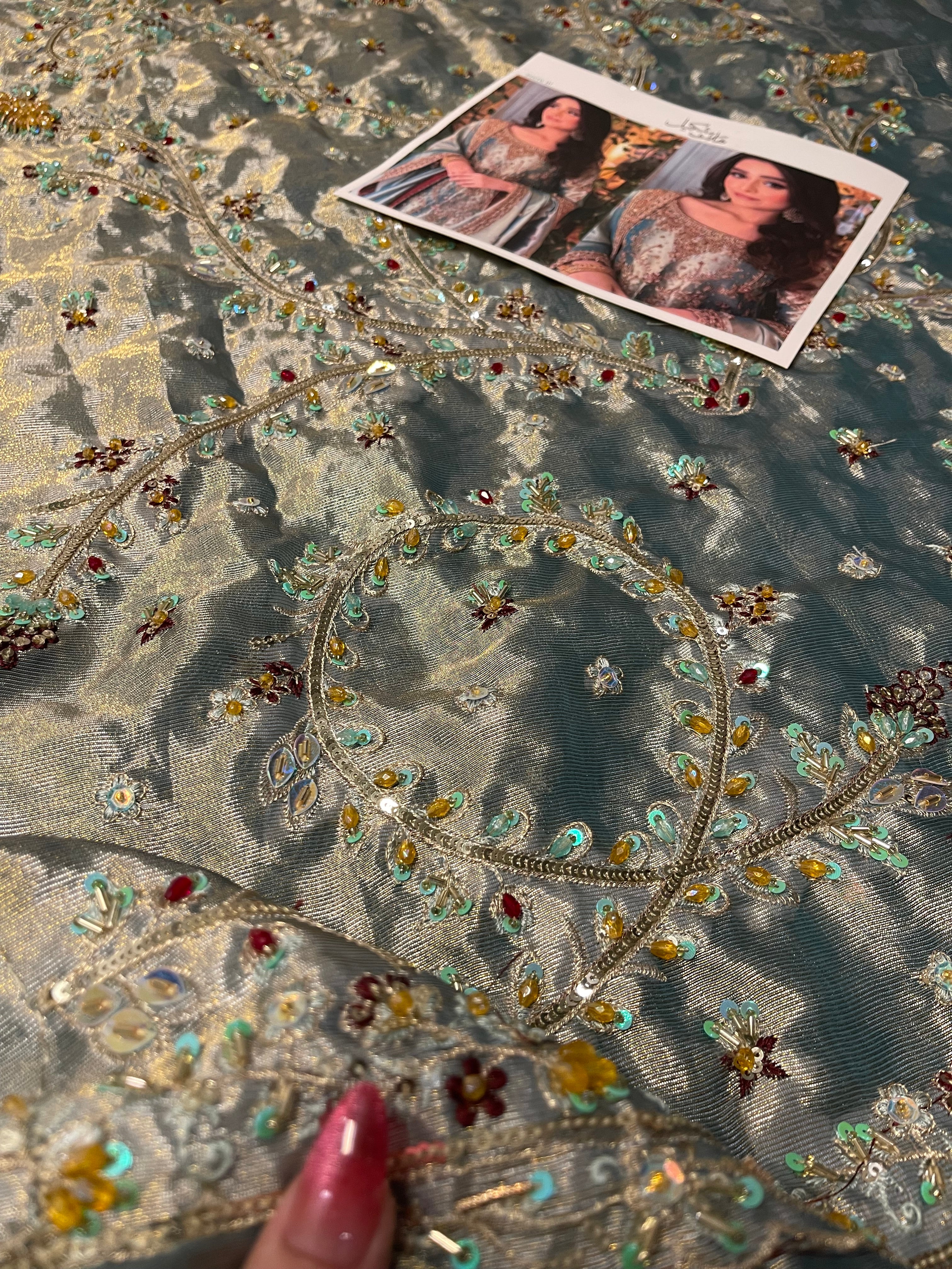 Haris Shakeel - Lama series (Aqua/Teal outift)