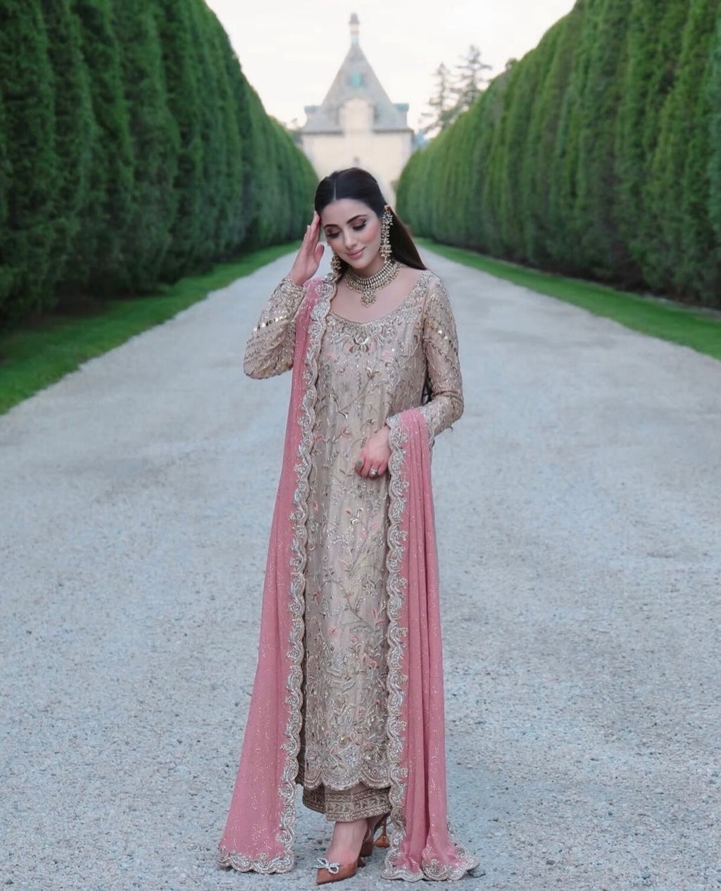 Shazia Kiyani - Champagne and Peach