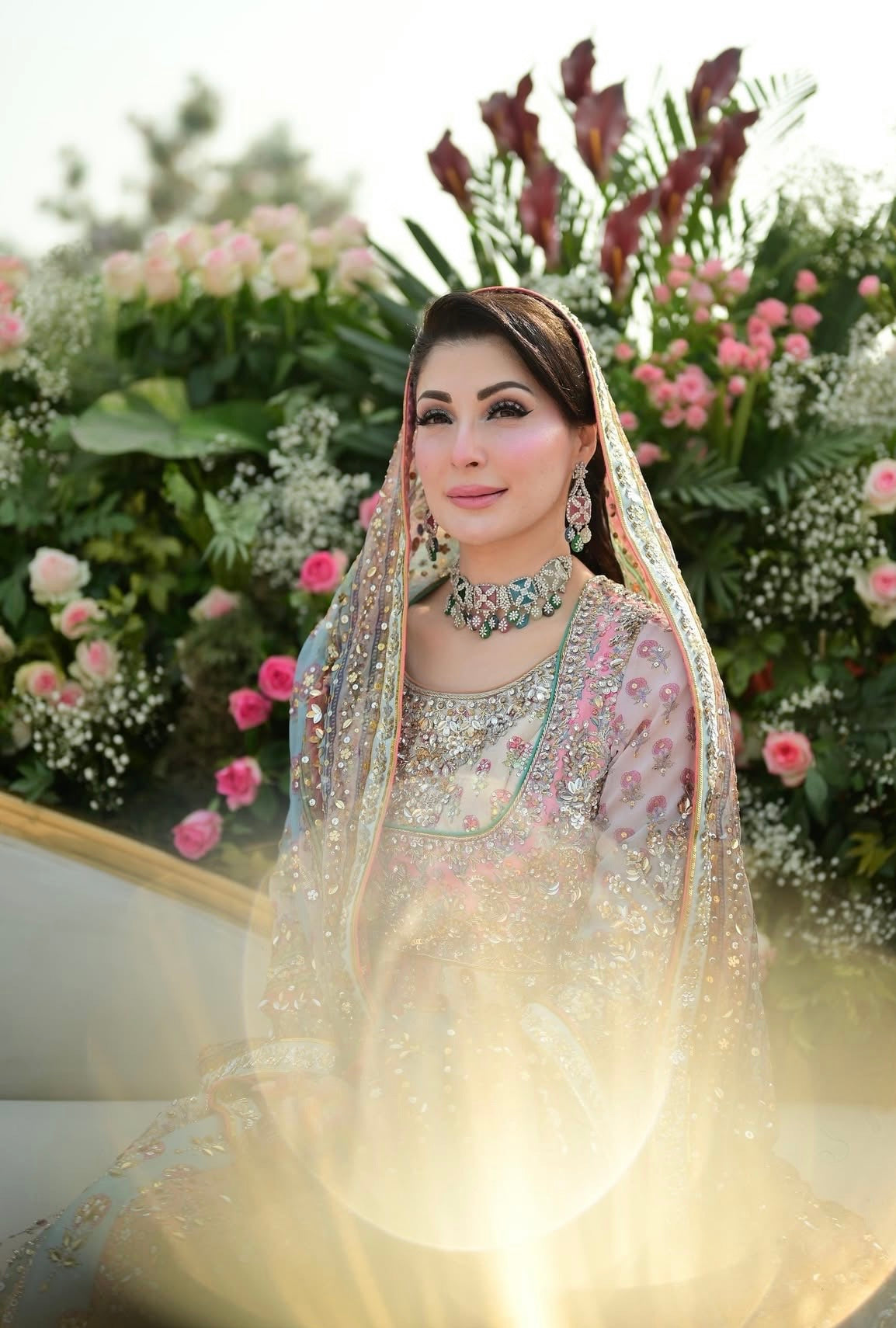 Nomi Ansari - Maryam Nawaz Pastel outfit