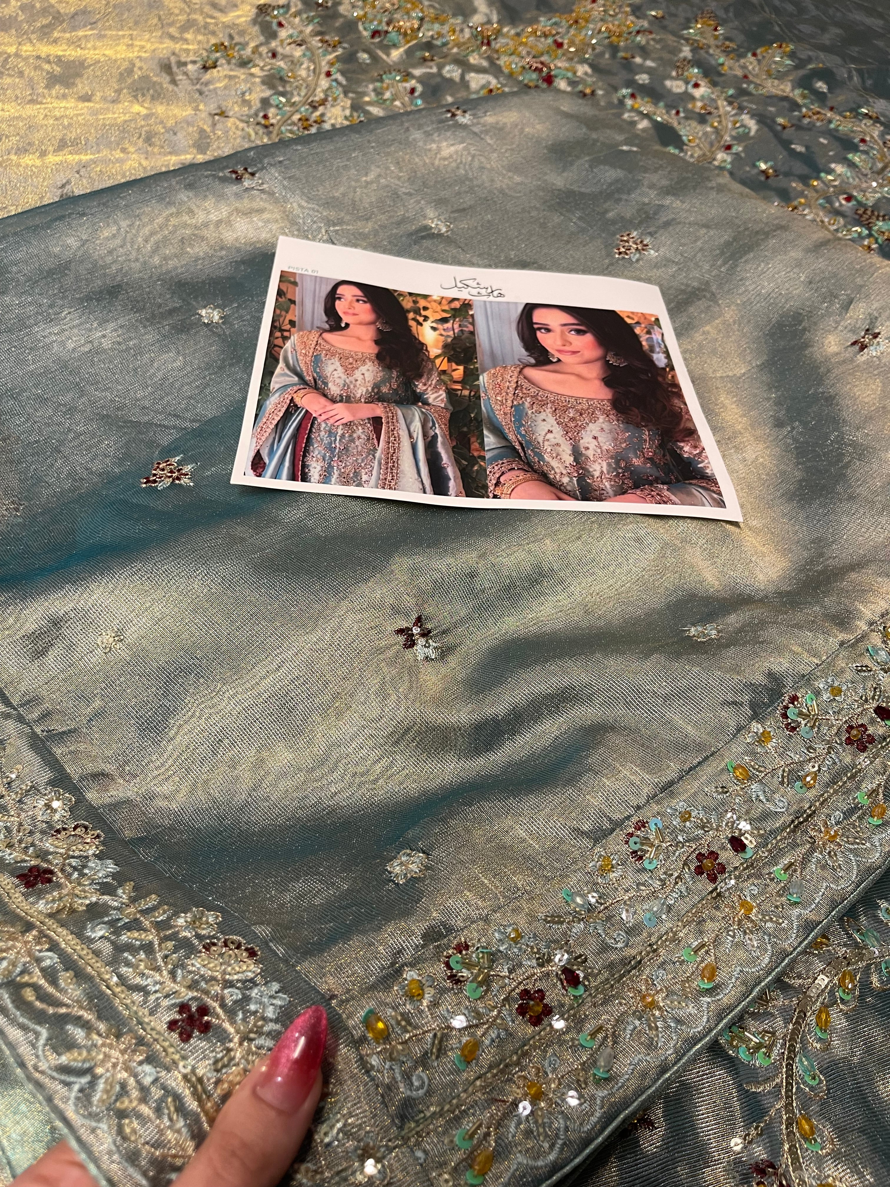 Haris Shakeel - Lama series (Aqua/Teal outift)