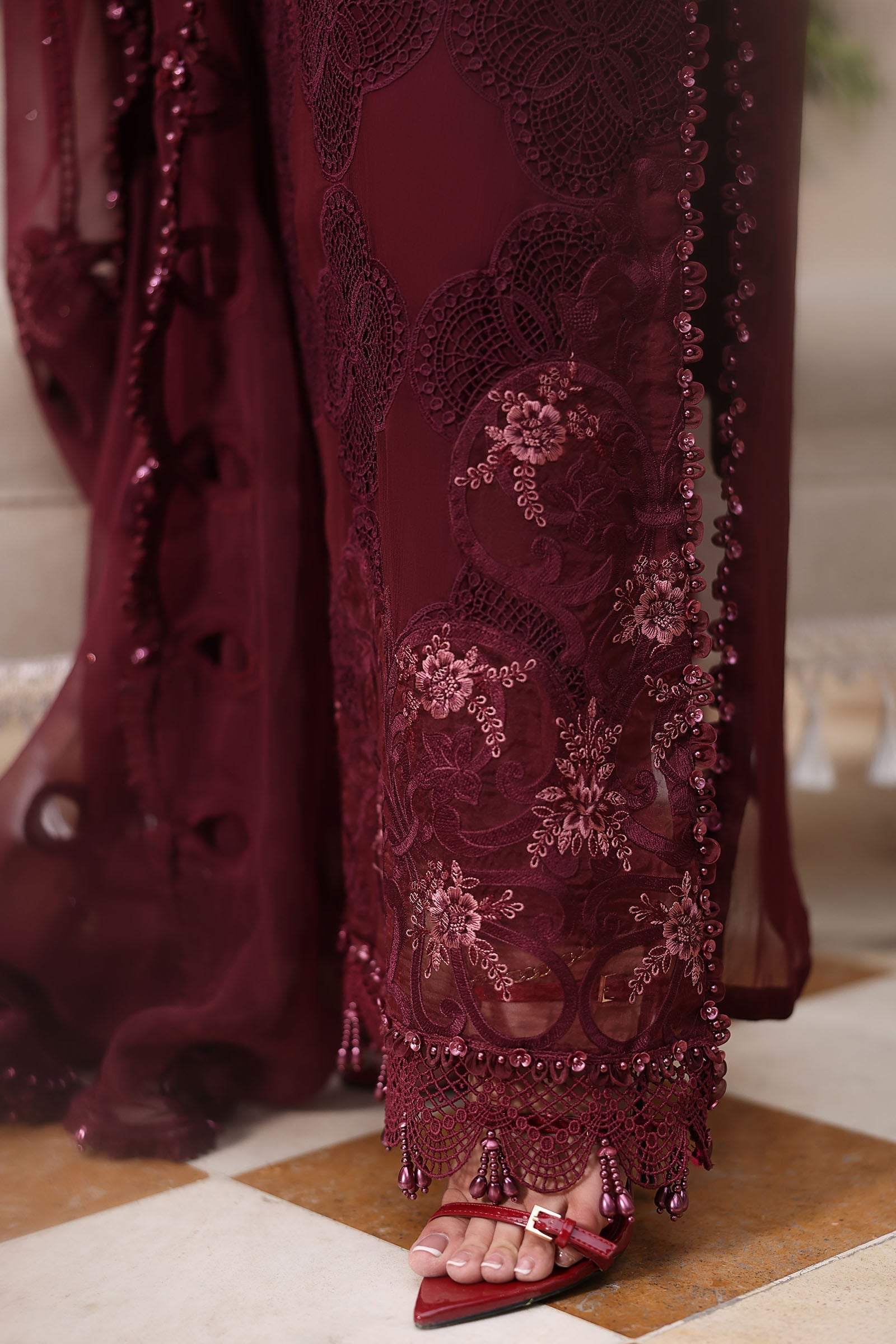 Maria.B Chiffons MPC-26-108-Burgundy