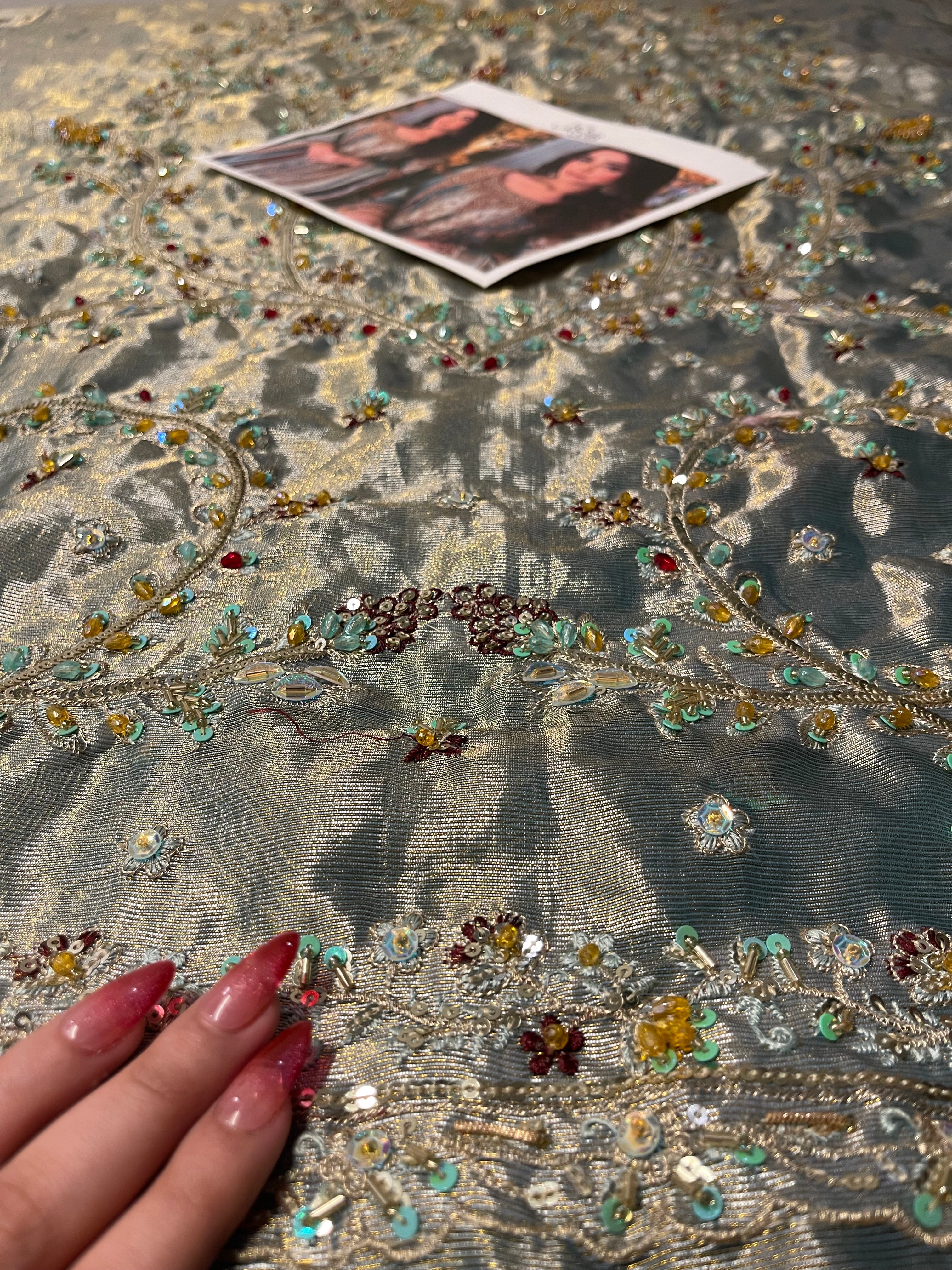 Haris Shakeel - Lama series (Aqua/Teal outift)