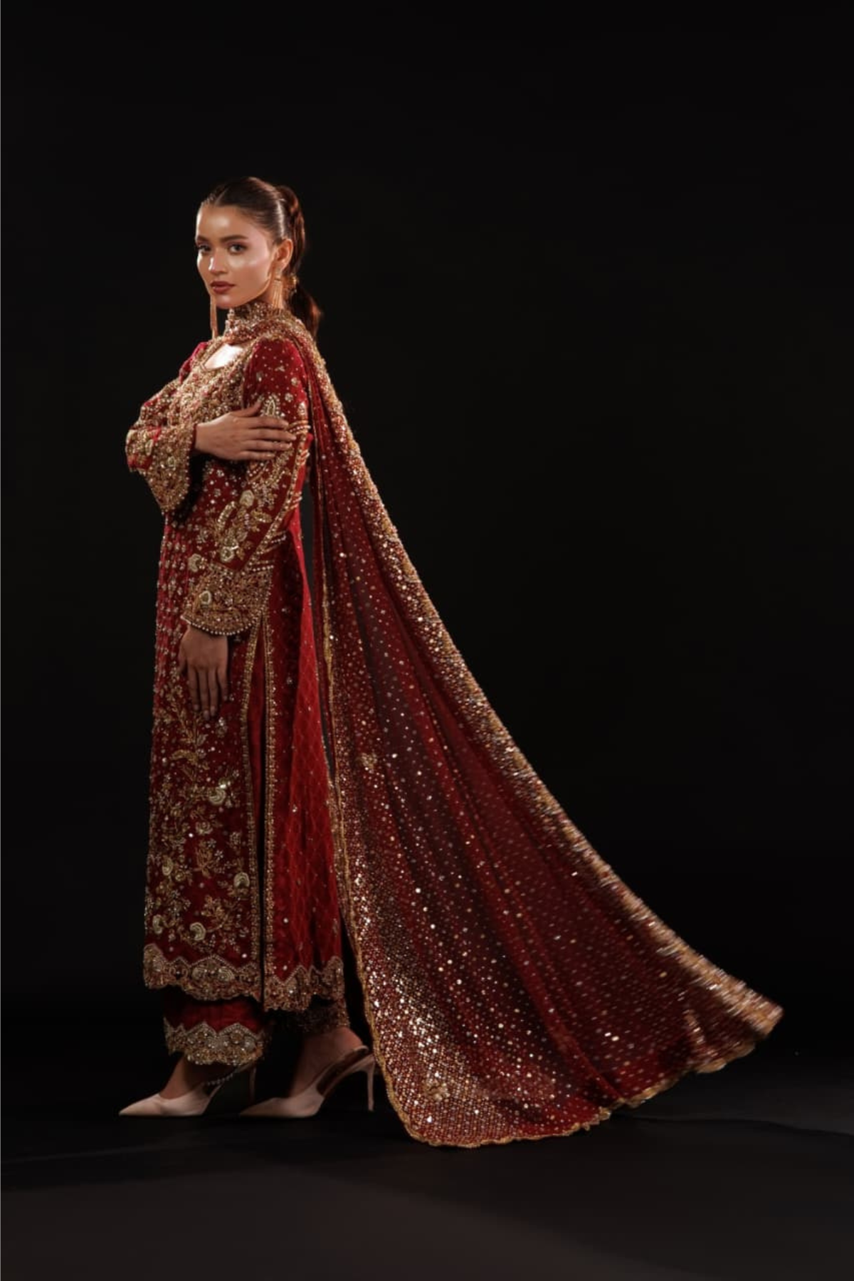 Usama Silk - Crimson Jewelcourt