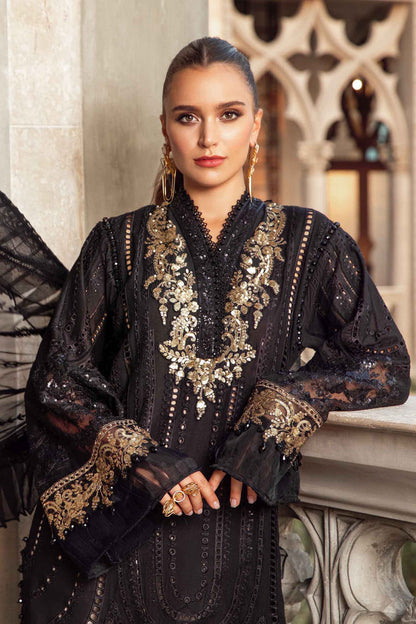 Maria B Embroidered Lawn Suit Unstitched 3 Piece MB24E D-03 - Luxury Collection