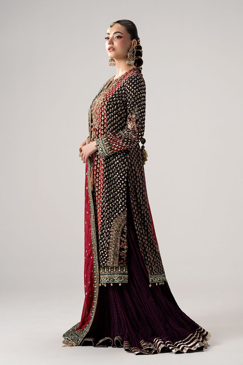 Maria B Yarizeh Pink and Purple sharara set
