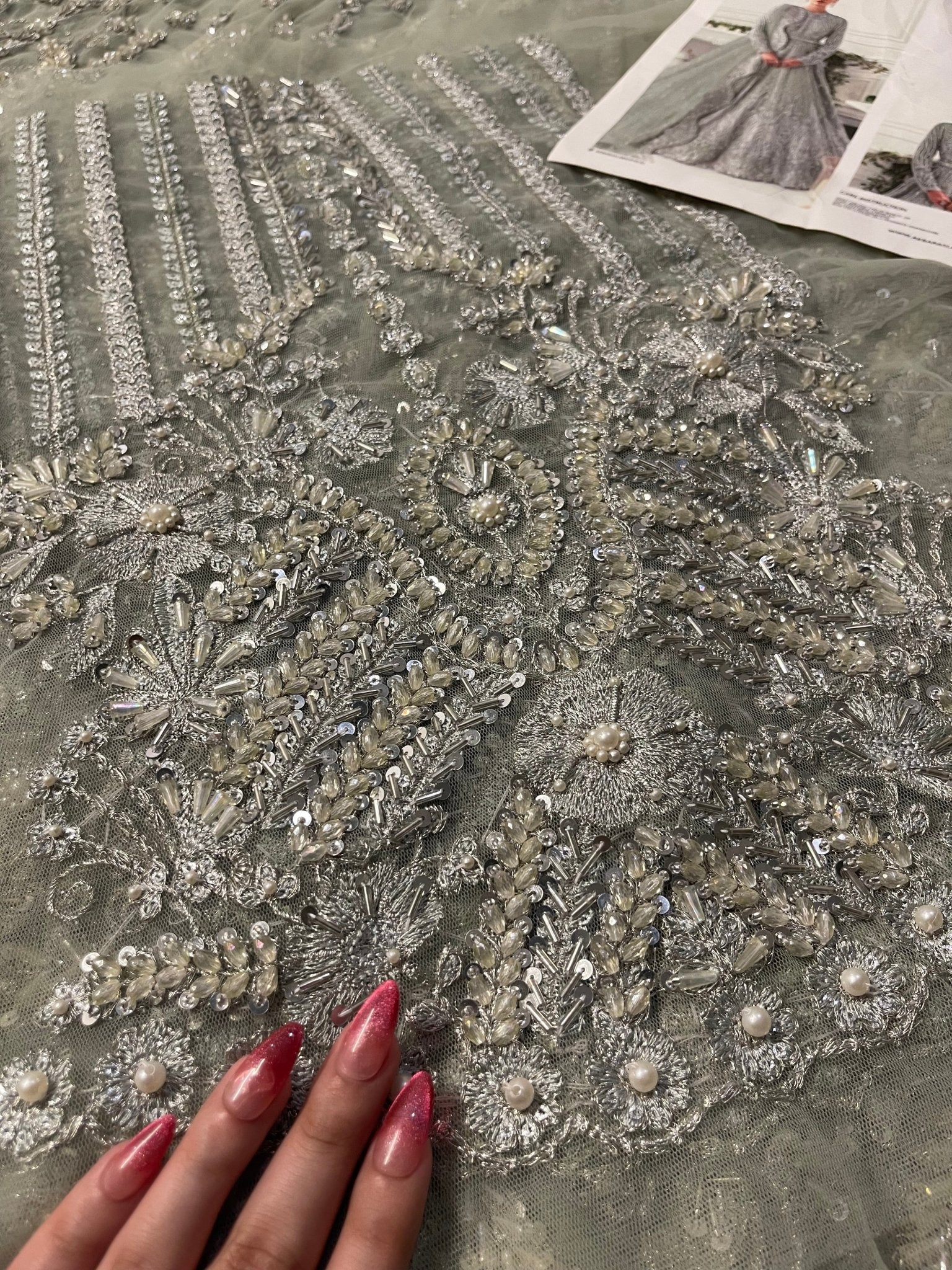 Akbar Aslam - Hyacinth (Sage Green Colour Customised) - Eemie's Studio
