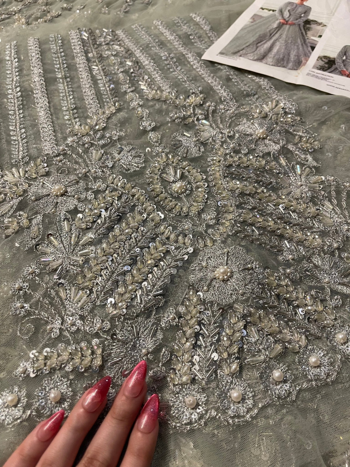 Akbar Aslam - Hyacinth (Sage Green Colour Customised) - Eemie's Studio