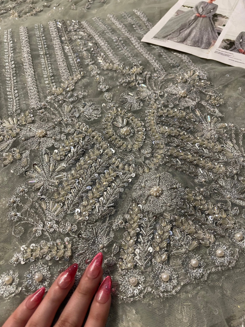 Akbar Aslam - Hyacinth (Sage Green Colour Customised) - Eemie's Studio