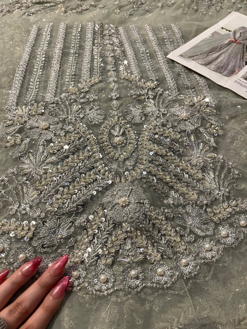 Akbar Aslam - Hyacinth (Sage Green Colour Customised) - Eemie's Studio